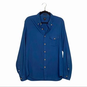 J. Crew Men’s Large Slim Fit Longe Sleeve Button Up | Blue